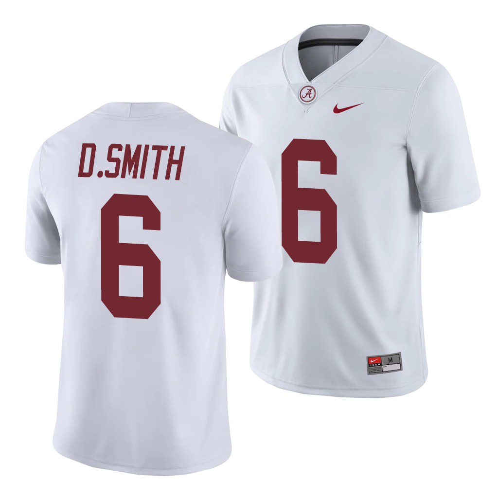 Men's Alabama Crimson Tide DeVonta Smith #6 Game White NCAA College Football Jersey